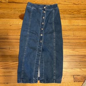 Madewell denim midi skirt